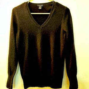 Black v-neck 100% cashmere sweater.  Size small.